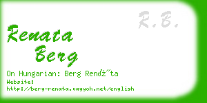 renata berg business card